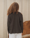 BASERANGE France Organic Cotton Loose Long Sleeve Off Shoulder T-shirt France BAS-TOPIL-RC-SU25-FOVEA